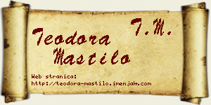 Teodora Mastilo vizit kartica